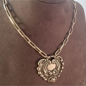 T. Foree Hunsicker Vintage Sterling Luggage Tag Necklace